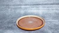 Тарелка фарфовая круглая оарнжевая | 100мм