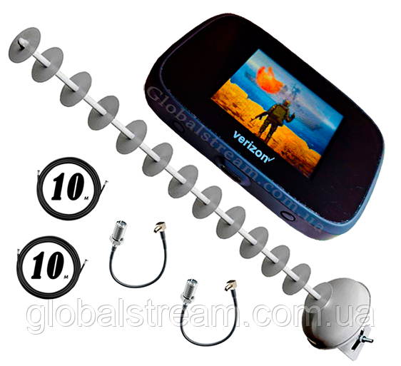 Повний комплект 4G-Lte Wi-Fi Novatel Роутер MiFi 7000 LTE Cat 9 до 450 мб/с + антеною MiMo стріла Гармата 20 дБ, фото 1