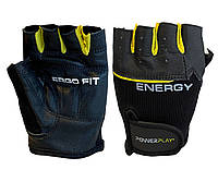 Рукавички для фітнесу PowerPlay 9058 Energy чорно-жовті S