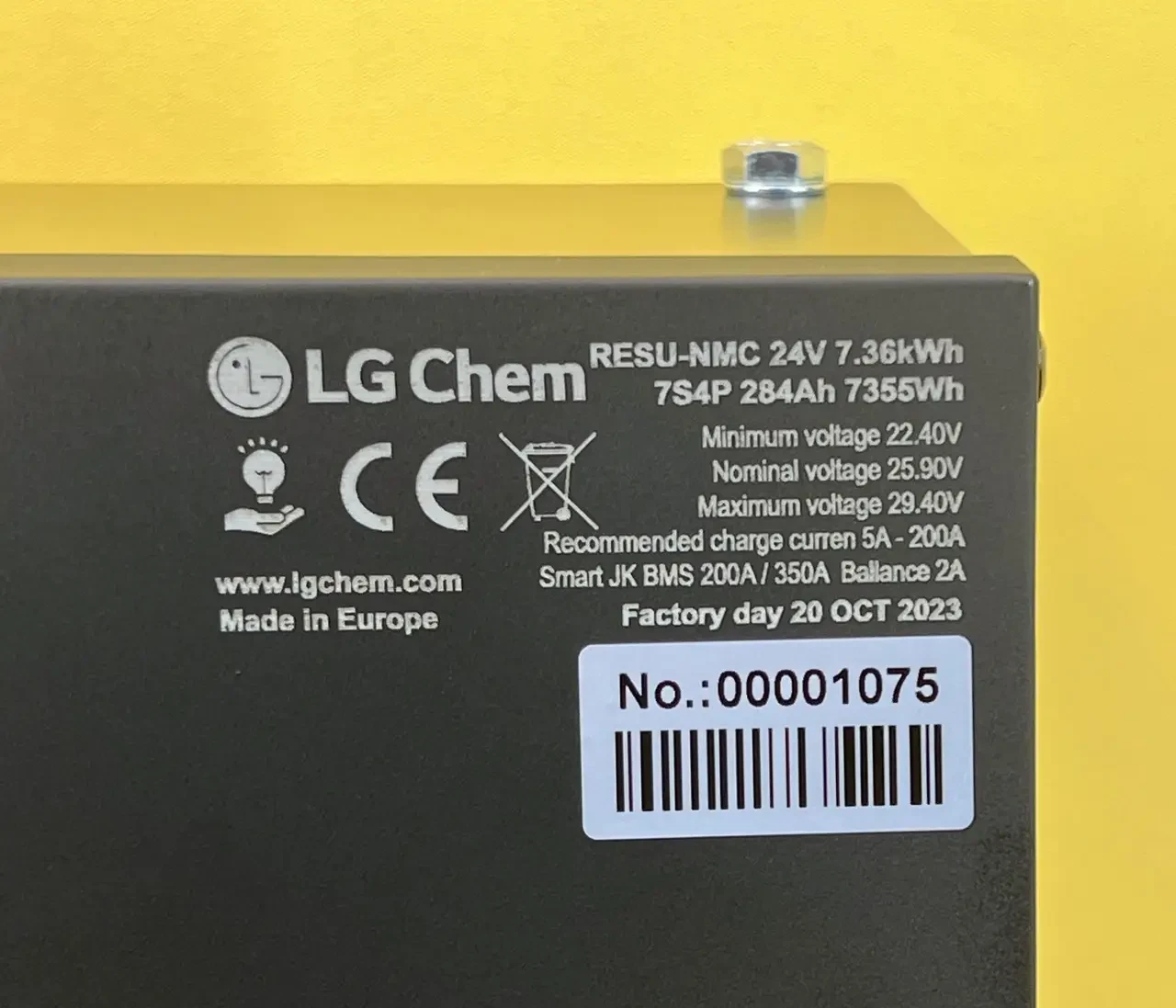 Аккумулятор LG Chem 7S4P BMS 200A Аккумулятор 284A Аккумуляторная батарея Li-ion 284A АКБ 7.36kW - фото 6 - id-p2088392325