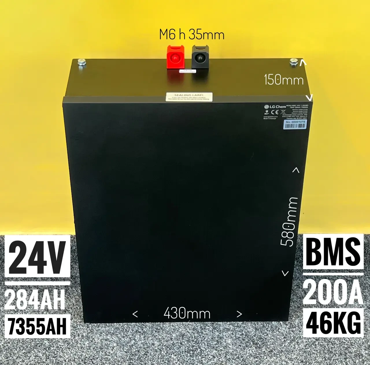 Аккумулятор LG Chem 7S4P BMS 200A Аккумулятор 284A Аккумуляторная батарея Li-ion 284A АКБ 7.36kW - фото 1 - id-p2088392325