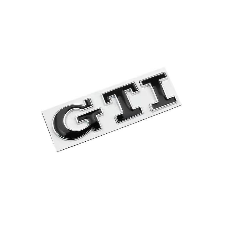 Шильдик емблема Volkswagen "GTI" Фольцваген значок джі ті ай в решітку колір чорний
