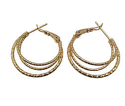 25 мм. Сережки  ксюпінг. 18 к