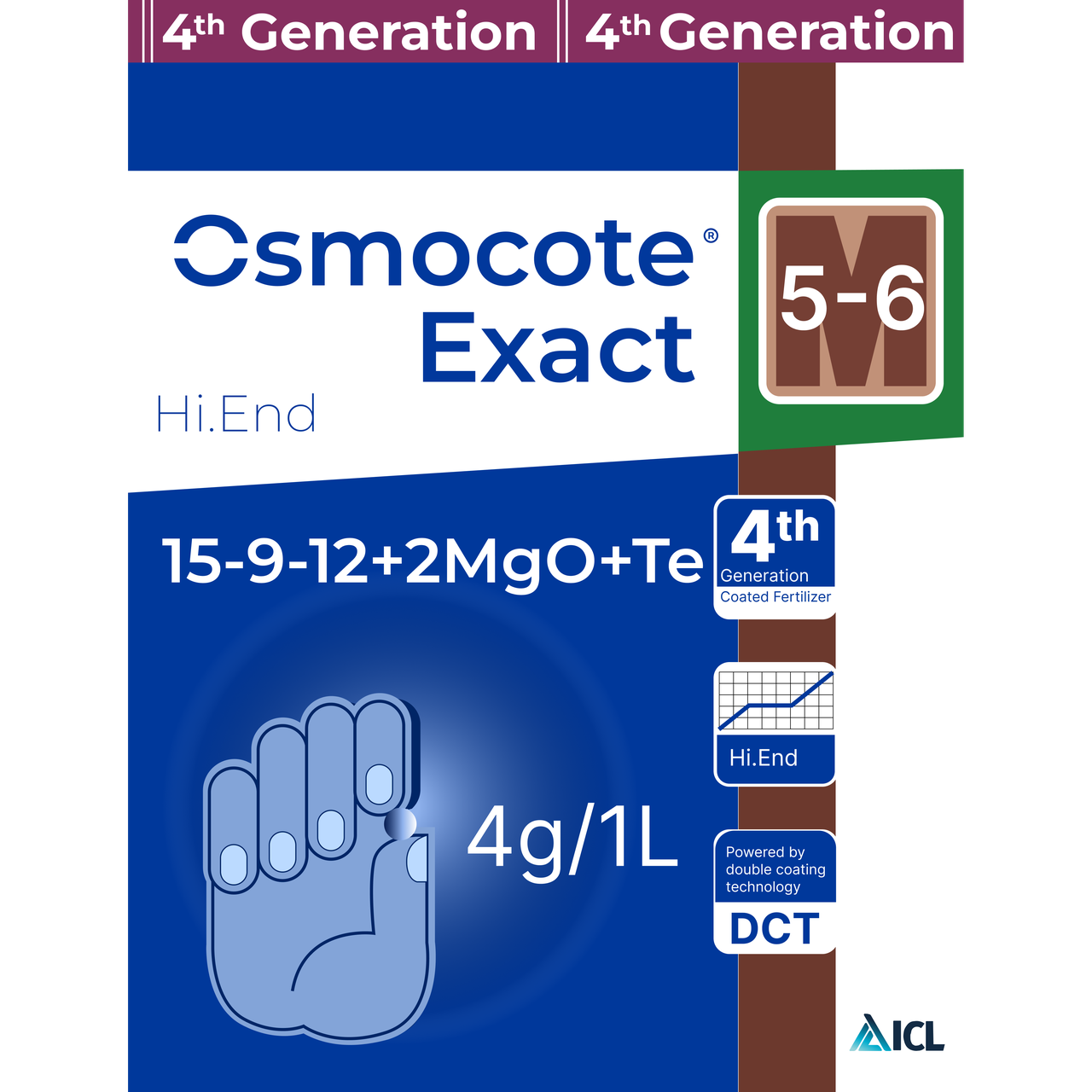 Добриво пролонгованої дії Осмокот Osmocote Exact Hi.End (15+9+12+2MgO+Te) 5-6 міс. 500 г