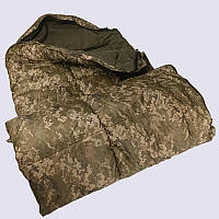 Спальный мешок на флисе, для холодной погоды до -40°Зимний метровый. Мешок одеяло Ботал, ширина 100см,пиксель