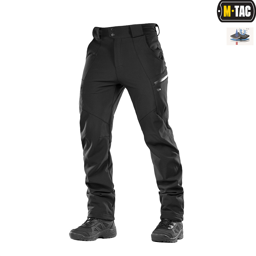 Штани M-Tac Winter Soft Shell, Black