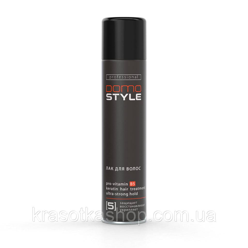 Лак для волосся ультрасильної фіксації (5) DOMO STYLE Ultra-Strong Hold Hairspray, 300 мл, фото 1
