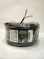 Провод, кабель, шнур многожильный ПВС 2х0,75 круглый, медный Каблекс Одесса (продажа кратно 5м) черный