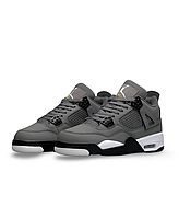 Мужские кроссовки Nike Air Jordan 4 Retro Grey Обувь Найк Джордан Ретро IV серые весна осень 41