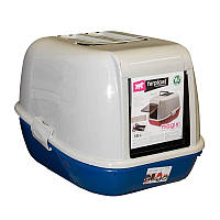 Закритий туалет для котів з системою просіювання Ferplast Magix (Ферпласт Магікс) Синій