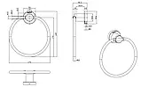 Кільце для рушників GAPPO G1804, хром, фото 2