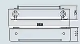 Полиця з тримачем для рушників GAPPO G1807-4, 580х120 мм, хром, фото 7