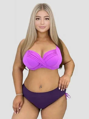 4Купальник для полных SISIANNA 51810 Кейла фиалка (В НАЛИЧИИ ТОЛЬКО 50 52 54 56 58 УКР р-ры), фото 1