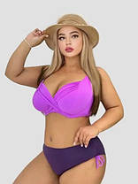 4Купальник для полных SISIANNA 51810 Кейла фиалка (В НАЛИЧИИ ТОЛЬКО 50 52 54 56 58 УКР р-ры), фото 4