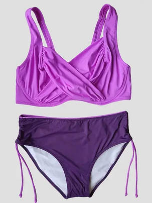 4Купальник для полных SISIANNA 51810 Кейла фиалка (В НАЛИЧИИ ТОЛЬКО 50 52 54 56 58 УКР р-ры), фото 2