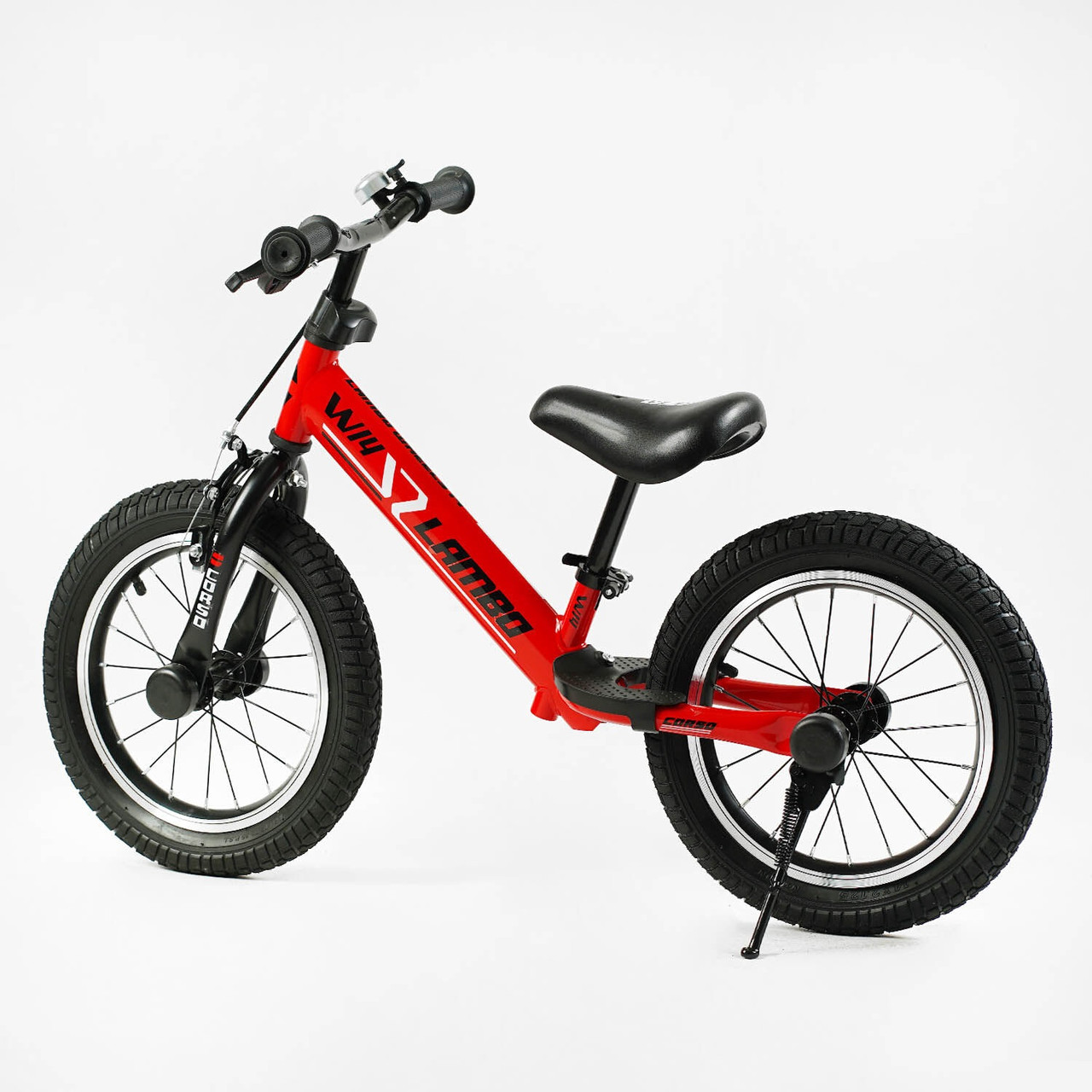 Біговел велобіг дитячий 14" дюймів Corso Lambo LB-14811 Червоний, з ручним гальмом, надувними колесами, фото 1