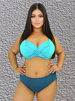 Купальник 2025 для полных SISIANNA 51810 Кейла мята (В НАЛИЧИИ ТОЛЬКО 50 52 54 56 58    УКР р-ры), фото 3