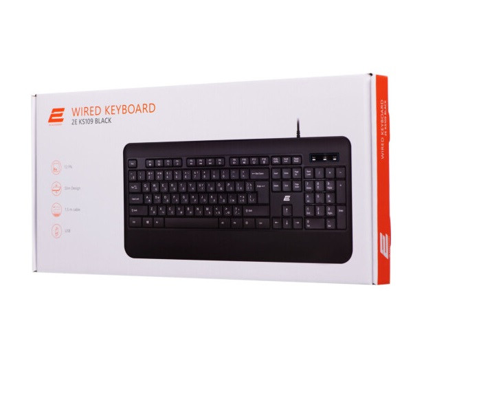 Клавіатура 2E KS109 USB Black (2E-KS109UB), фото 1
