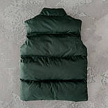 Чоловіча жилетка Nike (безрукавка) демісезонна весна-осінь жилет стьобаний Туреччина зелена. Живе фото, фото 3