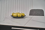 Керамічний стіл TM-87-1 білий мармур + чорний, фото 3