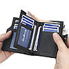 Чоловічий гаманець Baellerry Business Mini (12х9,5х2см), Чорний / Класичне портмоне для чоловіків, фото 6