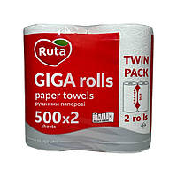 Рушники паперові в рулоні Ecolo Ruta GIGA Rolls 500*2, 2 шари, 2 рулони