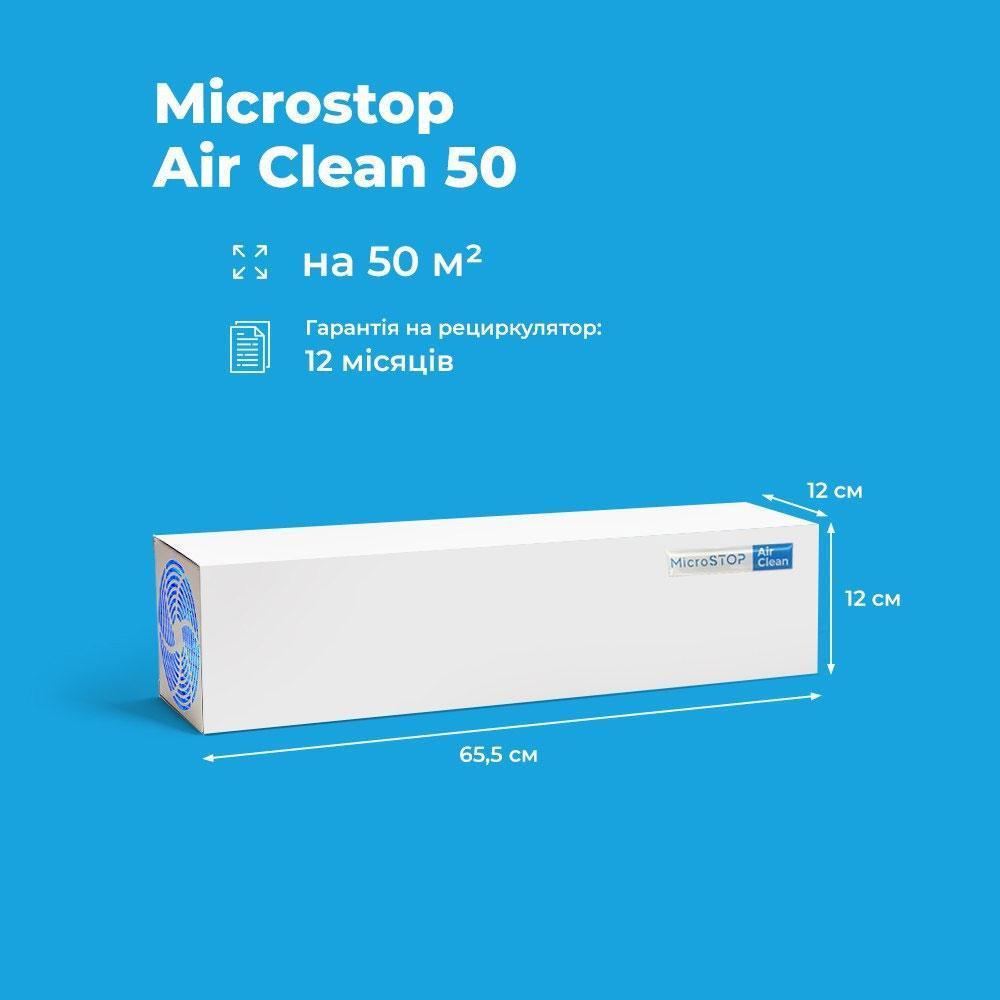 Бактерицидний рециркулятор Microstop Air Clean 50 білий