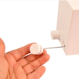 Мотузка для білизни висувна 4.2 м з нержавіючої сталі, компактна сушарка для білизни, фото 4