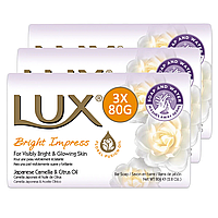 3шт х LUX Bright Impress мило 80г з оліями японської камелії та цитрусових