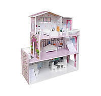 Деревянный игрушечный домик розовый FreeON 226