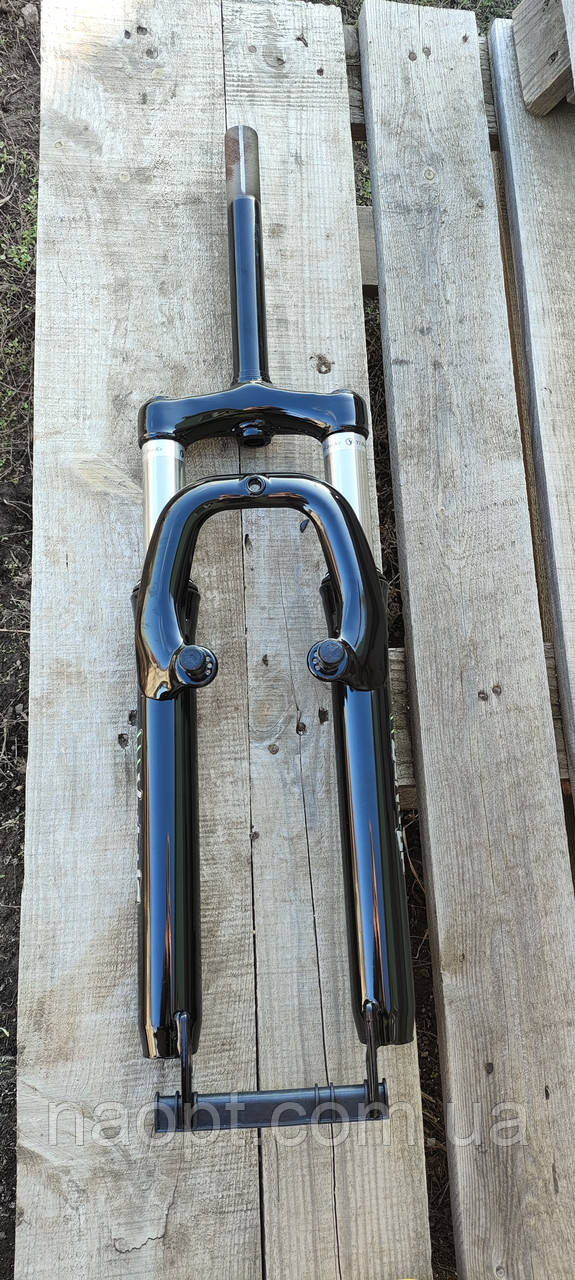 Вилка велосипедная под 26 колесо резьбовая металлическая черная (ID ...