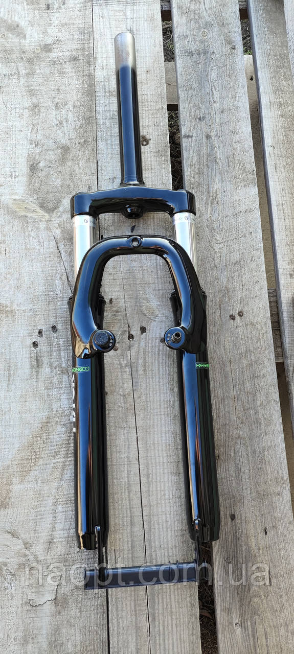 Вилка велосипедна під 26 колесо безрізьбова металева чорна, фото 1