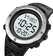 Мужские спортивные наручные часы Skmei 2015 (Черные с белым циферблатом S)