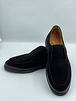 Лоферы мужские Mario Muzi Мужские модные замшевые Черные мужские замшевые лоферы Стильная обувь для парня
