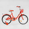 Велосипед 18" дюймів 2-колісний SOFIA-N 18-3, ручне гальмо, корзинка, дзвіночок, дод. колеса, багажник, фото 2