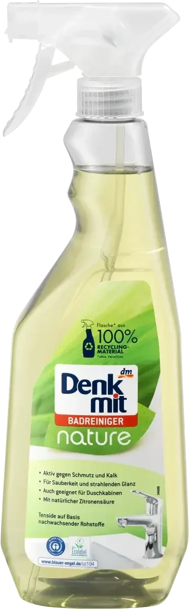 Засіб від вапняного та мильного нальоту Denkmit badreiniger Nature 750мл