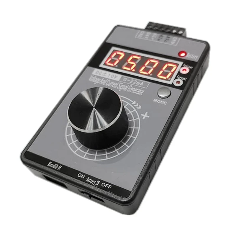 Портативний генератор сигналів напруги та струму, -10В - +10В, 0-22 мА