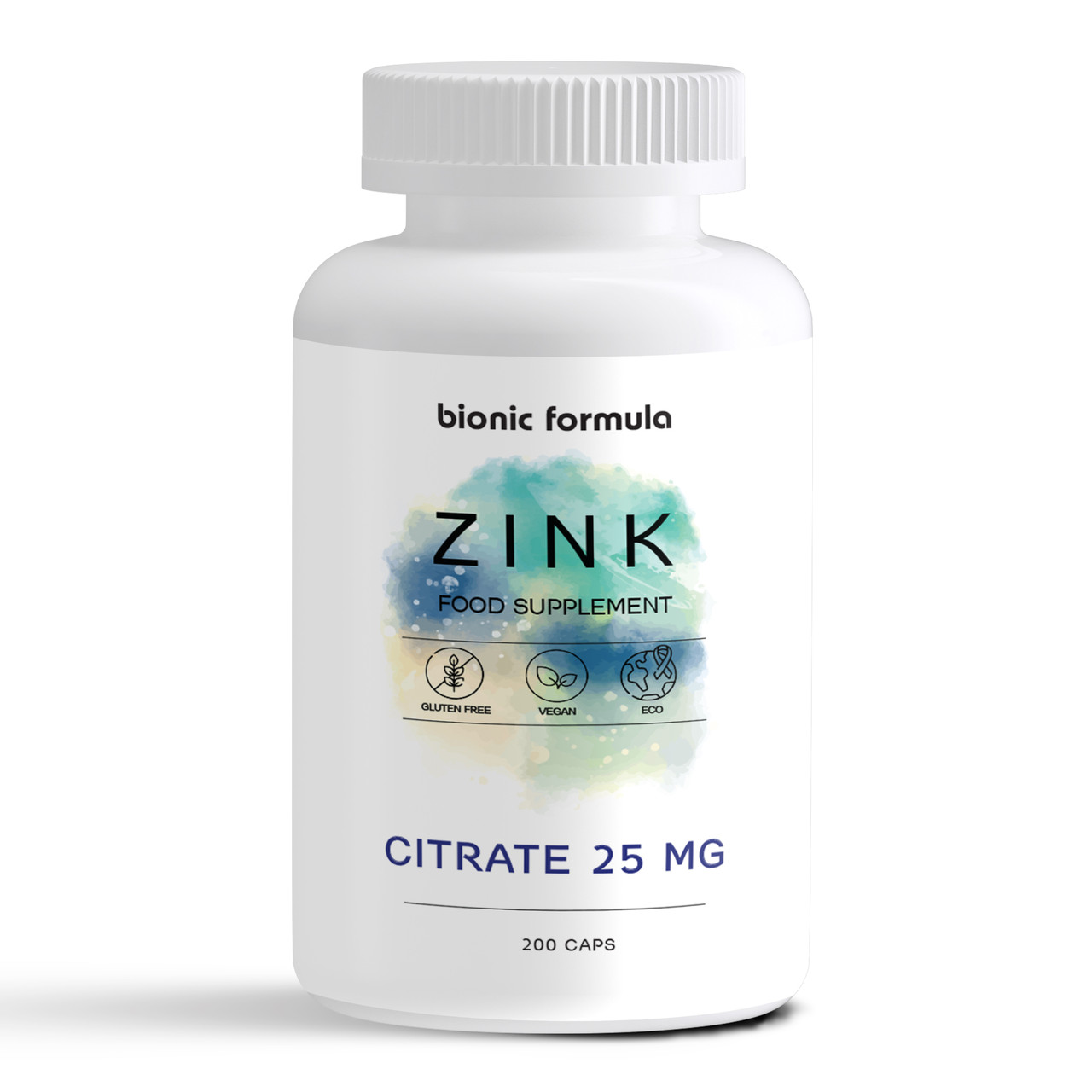Цинк (Zink) цитрат хелат харчова добавка 25 мг. 100 капс. bionic nutrition