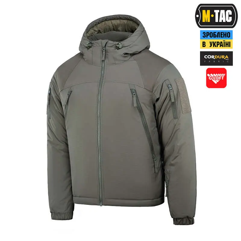 Теплая зимняя куртка М-Тас Alpha Gen.III Pro олива, военная куртка до -20 градусов, штурмовая куртка L - фото 6 - id-p2088494197