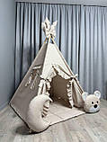 Вігвам Ведмежа Повний комплект, дитячий будиночок, вігвам для дітей, дитячий намет, дитяча палатка, вігвам для дівчинки, фото 4