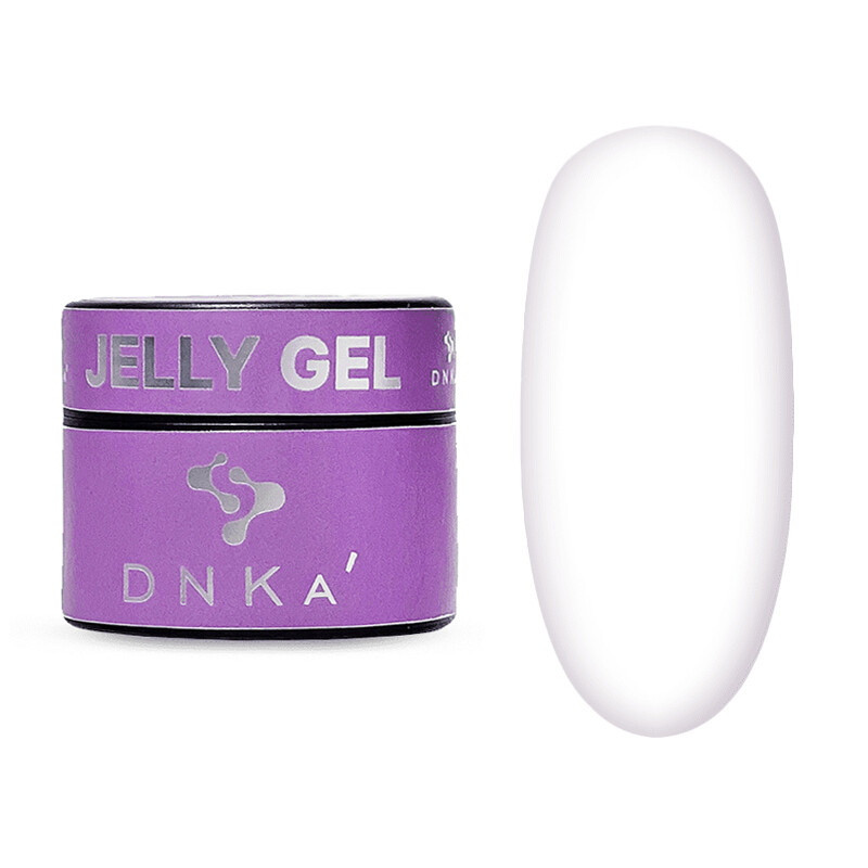 Гель для нарощування та моделювання DNKa Jelly Gel 0002 Vanilla молочний з легким рожевим підтоном 15 мл