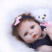 Кукпа реборн Дарина 53 см полностью виниловая девочка Reborn doll