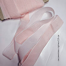 Стрічка оксамитова 2,5 см блідо-персикова