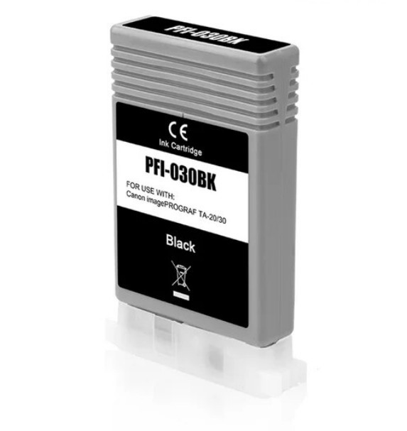 Сумісний картридж Ocbestjet PFI-030BK для TM-240, TM-340, TA-20 і TA-30, Black, 55 мл, фото 1