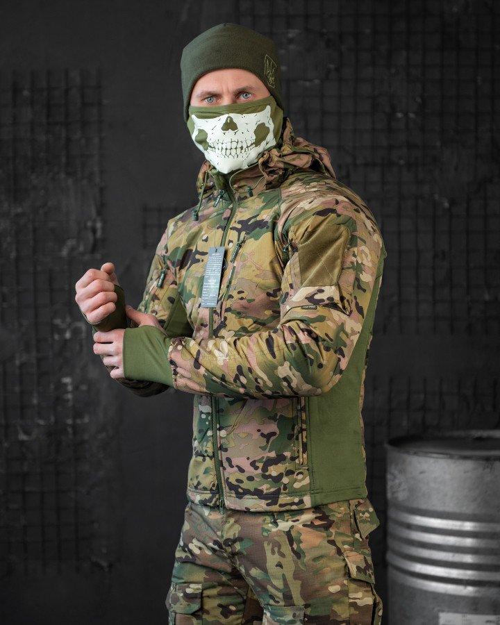 Армейская куртка Carrier на флисе и с утепленными рукавами, тактическая куртка мультикам для ВСУ XL - фото 9 - id-p2088509865