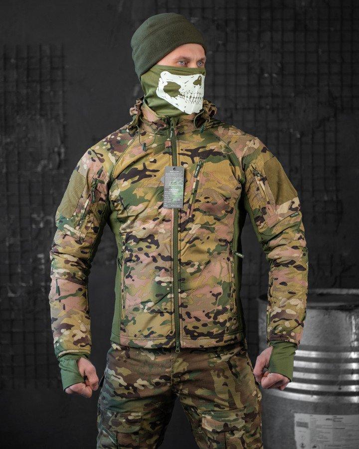 Армейская куртка Carrier на флисе и с утепленными рукавами, тактическая куртка мультикам для ВСУ XL - фото 10 - id-p2088509865