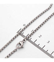 Ланцюжок родий Stainless Steel під армійський жетон 0,2/60 см Xuping 424486(1)