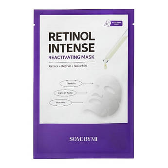 Антивікова тканинна маска з ретинолом та бакучіолом Some By Mi Retinol Intense Reactivating Mask