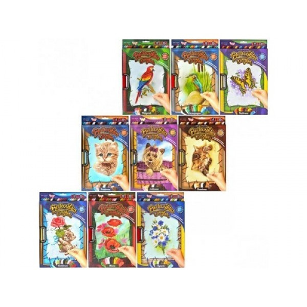 Набір для творчості Вишивка гладдю за номерами на розтяжці. DankoToys VGL-01-01-05 - фото 1 - id-p2088515285