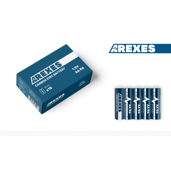 Батарейка Arexes R6/AA 1.5v цинк карбон (60 шт. у пакованні) Оригінал, фото 1